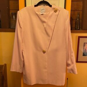 Vintage Jacqueline Ferrar Pink Wool Blazer